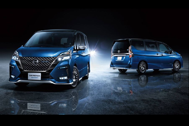 Những thay đổi đáng chú ý về kiểu dáng bao gồm lưới tản nhiệt trung tâm mới với với họa tiết nốt chấm nổi bật, đèn ban ngày LED màu xanh dương đặt trên đèn sương mù và bánh xe hợp kim 16 inch được thiết kế dành riêng cho bản Serena e-Power.