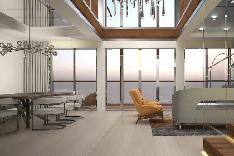 Blue World Voyages có 40 căn hộ đang chờ bán. Căn hộ một phòng ngủ có giá khoảng 2,2 triệu USD và căn hộ 2 phòng ngủ có giá khoảng 3,1 triệu USD.