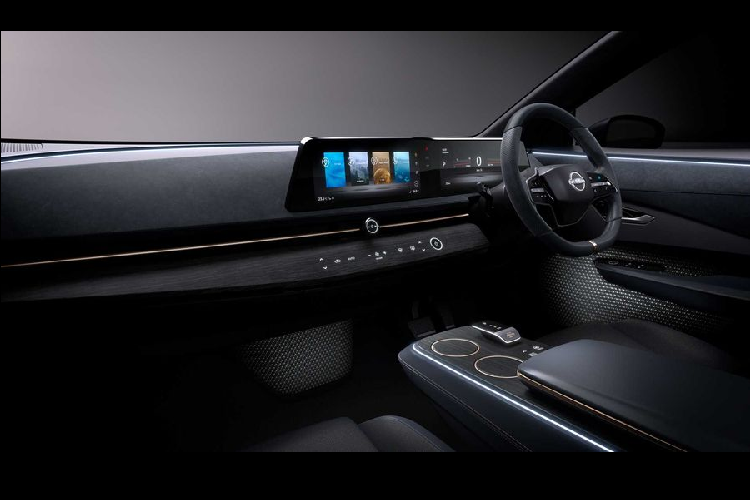 Điều tương tự cũng sẽ xảy ra với khoang nội thất (sức chứa 5 người) tối giản hết mức của Ariya Concept, sự tối giản mang đến cái nhìn gọn gàng và cảm giác rộng rãi, cao cấp. 