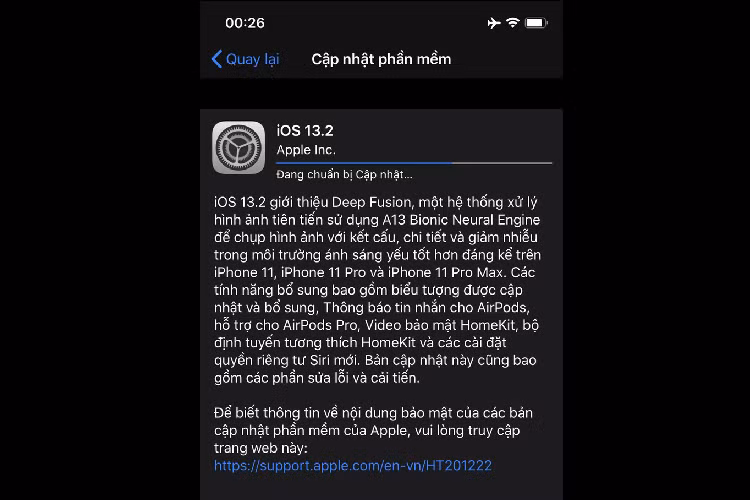 Apple ra mat iOS 13.2: Sua hang loat loi, ho tro AirPods Pro