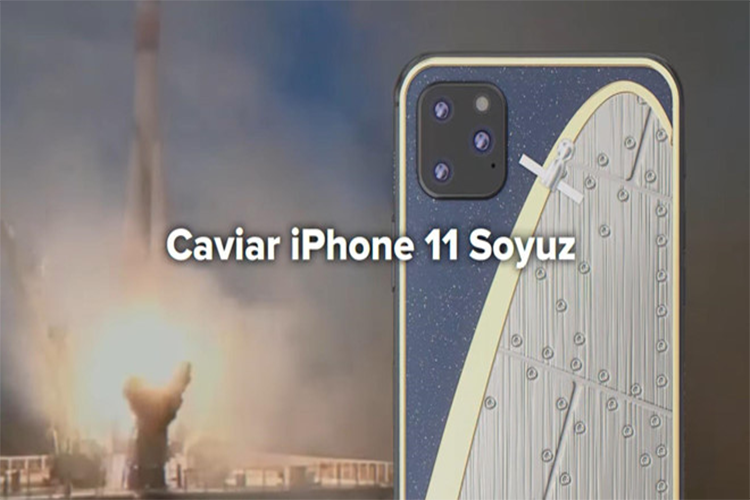 iPhone 11 Soyuz là phiên bản kỉ niệm tàu vũ trụ của Nga. Mặt lưng của model này có hình Soyuz-MS-0, được làm từ bộ phận của chiếc tàu vũ trụ.