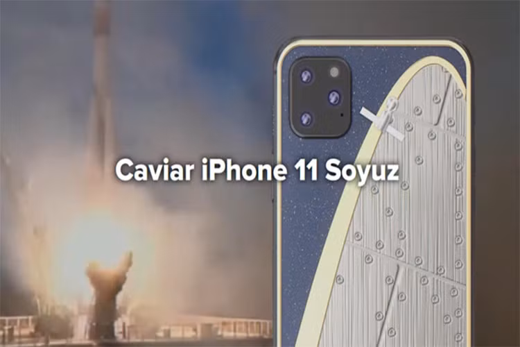 iPhone 11 Soyuz là phiên bản kỉ niệm tàu vũ trụ của Nga. Mặt lưng của model này có hình Soyuz-MS-0, được làm từ bộ phận của chiếc tàu vũ trụ.