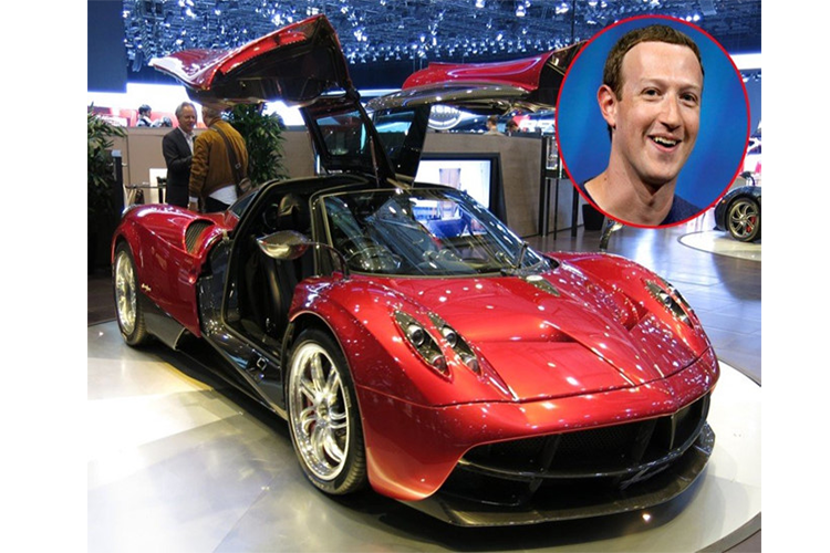 Tuy nổi tiếng về lối sống bình dị, CEO của Facebook lại bỏ đến 2,4 triệu USD cho chiếc siêu xe Pagani Huayra từ Italy này. Đây là phiên bản đặc biệt được hỗ trợ động cơ bởi Mercedes, chỉ có 100 chiếc được tung ra thị trường và đã được bán hết vào tháng 2/2015. Ảnh: SCMP.
