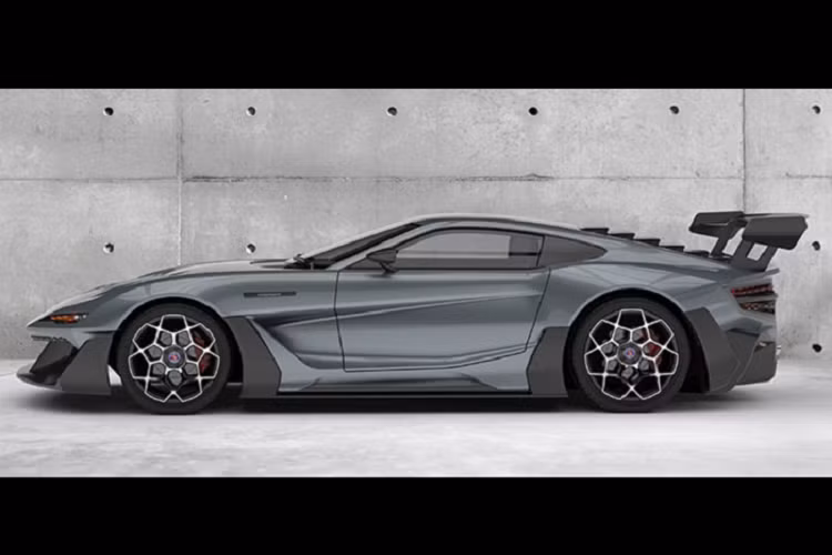 Ngoại thất của xe được làm hoàn toàn bằng sợi carbon với nhiều chi tiết được thiết kế nhằm phục vụ những mục đích nhất định, như điều hướng luồng không khí, tạo lực ép, phải lực,… Đầu xe được kéo dài với phần líp trước lớn, quạt tản nhiệt được đặt ngay trước động cơ, phía sau ở hữu cánh gió cố định và khuếch tán cỡ lớn, phía dưới là cụm ốm ống xả.