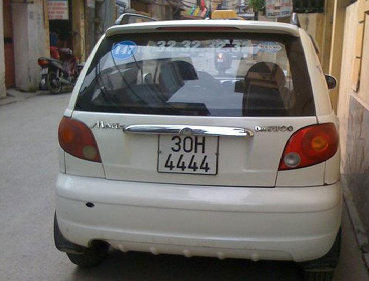 Daewoo Matiz biển số tứ quý 4 ở Hà Nội. Ảnh: Fanpage Biển số đẹp.