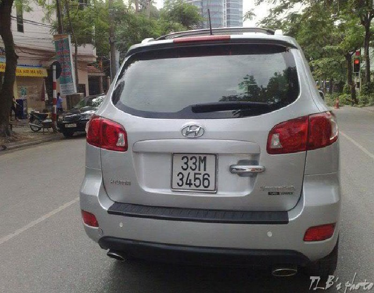 Hyundai Santa Fe đời cũ mang biển 3456 ở Hà Nội. (Ảnh: Fanpage Biển số đẹp)