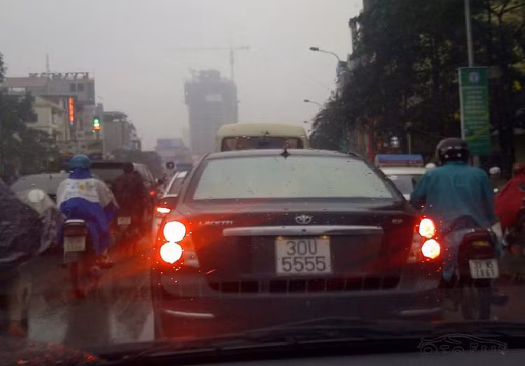 Daewoo Lacetti biển số tứ quý 5 ở Thủ đô. (Ảnh: Fanpage Biển số đẹp)