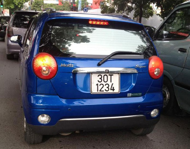 Daewoo Matiz biển 1234 của một người ở Hà Nội. (Ảnh: Fanpage Biển số đẹp)