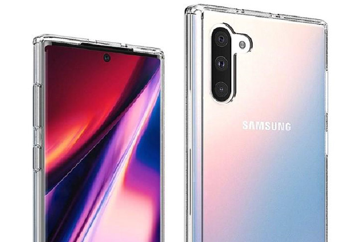 Galaxy Note10 và Note10 Plus có thể sử dụng màn hình Super AMOLED với kích thước lần lượt 6,4 inch và 6,7 inch. Camera selfie được bố trí ở chính giữa, thay vì đặt lệch sang bên phải màn hình như trên thế hệ Galaxy S10.