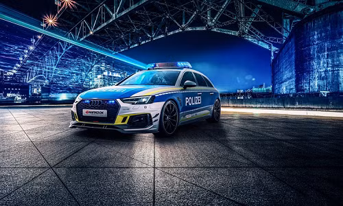 Sản phẩm xe cảnh sát Audi RS4 Avant này là một bản độ mới xuất hiện trong chiến dịch ‘Tune It! Safe!’, mới đây đã gây nổi bật tại Triển lãm Ô tô Essen 2019 tại Đức, diễn ra từ ngày 29/11 tới 8/12.