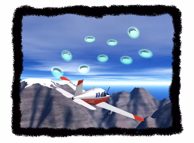 Theo phi công Kenneth Arnold, vật thể bay này di chuyển với tốc độ khoảng 1.930 km/h. Do máy bay của phi công Kenneth Arnold không thể đạt được tốc độ như vậy nên không thể đuổi kịp vật thể lạ.