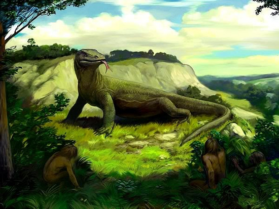 7. Megalania Prisca: Loài thằn lằn khổng lồ từ Australia, mặc dù đã tuyệt chủng nhưng vẫn có những báo cáo về sự xuất hiện của chúng.