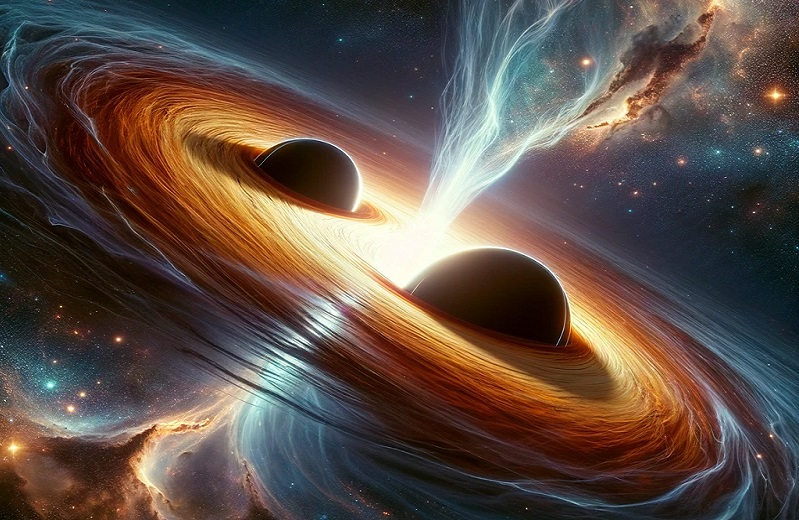 Hai lỗ đen này hiện đang cách nhau chỉ 24 năm ánh sáng, nhưng đã "mắc kẹt" trong quá trình phân rã quỹ đạo từ khoảng 3 triệu năm trước đây.