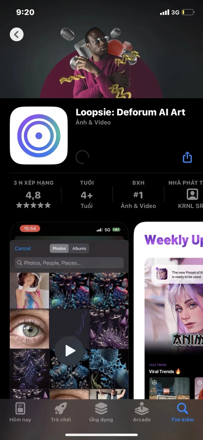 Loopsie yêu cầu quyền truy cập vào kho ảnh của người dùng, camera điện thoại và một số quyền khác như thông tin email, truy cập Internet.