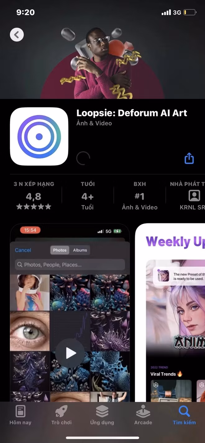 Loopsie yêu cầu quyền truy cập vào kho ảnh của người dùng, camera điện thoại và một số quyền khác như thông tin email, truy cập Internet.