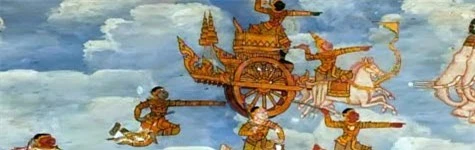 Các văn bản thiên sử thi của Ấn Độ cũng có đề cập đến các cỗ máy bay biết bay được gọi là "Vimanas", là xe ngựa của các vị thần và được tạo ra bởi Chúa Brahma và các á thần khác. Các Vimanas được miêu tả như một chiếc nón lơ lửng giữa bầu trời và có khả năng bay nhanh ngang ngửa tốc độ của gió.