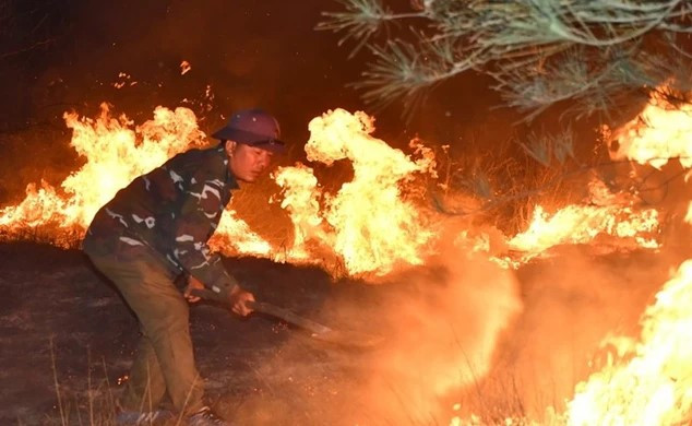 Nang nong gay gat, nhieu noi lien tiep xay ra cac vu chay rung