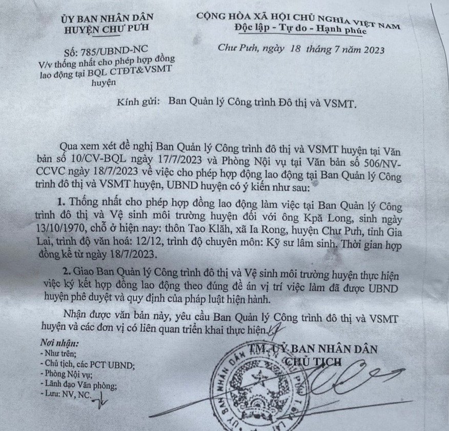 Gia Lai: Ong Kpa Long da duoc bo tri cong viec moi-Hinh-2