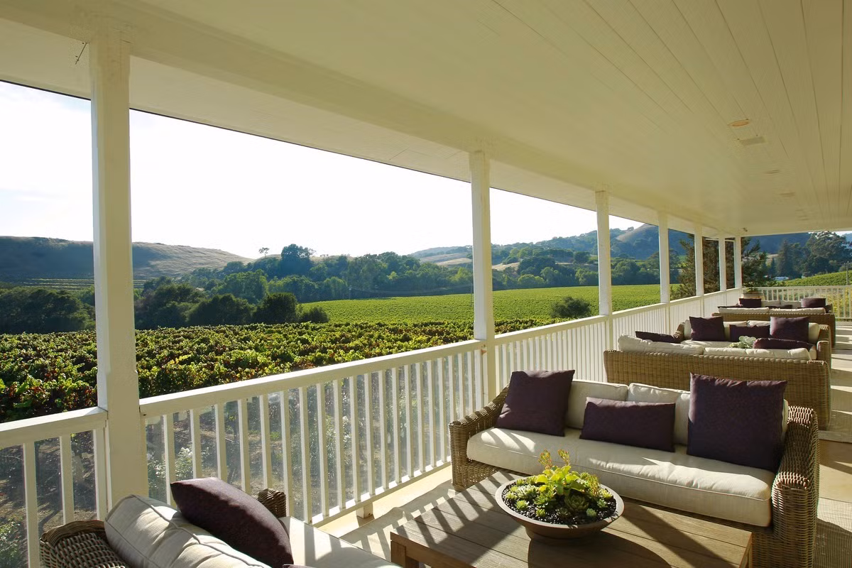 Khung cảnh đẹp mê mẩn nhìn từ biệt thự giữa vườn nho của ông Hoàng Kiều.