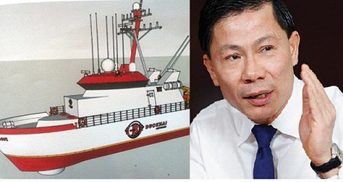 Cũng trong năm 2014, dư luận xôn xao khi ông Phạm Ngọc lâm - chủ tịch HĐQT Công ty cổ phần Đức Khải, một đại gia Sài Gòn nói rằng sẽ bỏ ra hàng nghìn tỷ đồng để sắm 100 chiếc tàu thuỷ và máy bay trực thăng ra Hoàng Sa đánh cá. Ảnh: Dân Trí.