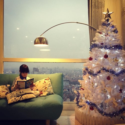 Căn hộ của MC Phan Anh có góc nhìn đẹp ra thành phố. Ảnh: Khám Phá.