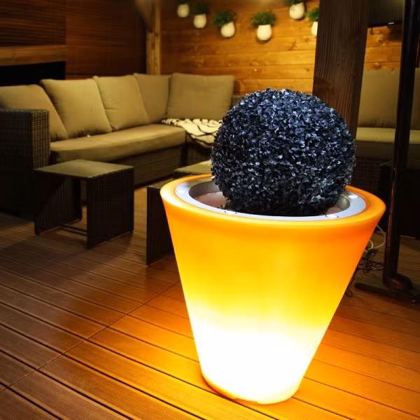 Có rất nhiều kiểu chậu hoa phát sáng mà bạn có thể lựa chọn để trang trí nhà.