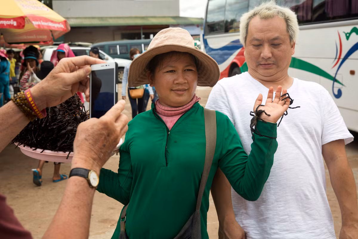 Skuon còn được biết đến như với tên gọi khác là thị trấn Nhện, nơi các hoạt động mua bán nhện thường xuyên diễn ra.