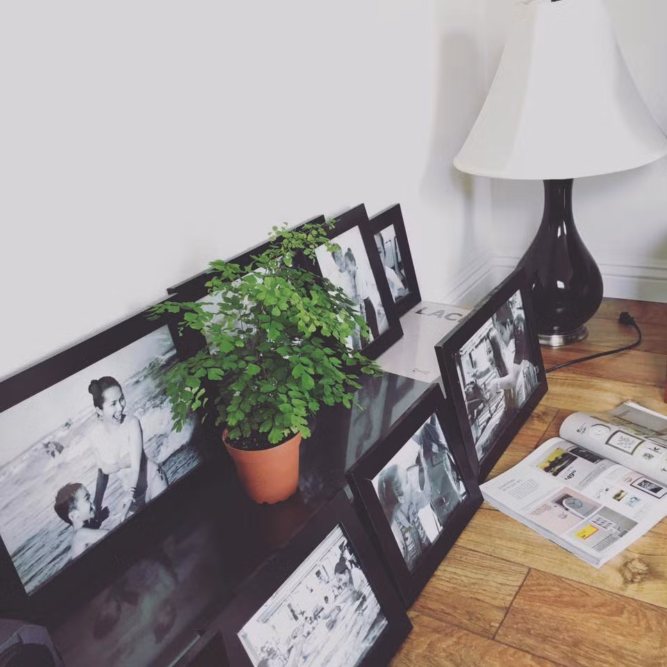 Góc trưng bày ảnh lưu lại những kỷ niệm của gia đình Kim Hiền. Ảnh: Khám Phá.