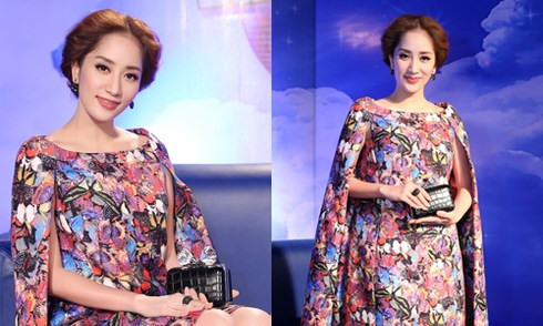 Không ít lần, Khánh Thi diện những bộ đồ hàng hiệu đắt tiền đẹp mắt. Cô trở nên nổi bật trong đêm chấm thi "Bước nhảy Hoàn vũ 2015" với bộ váy họa tiết của Valentino.