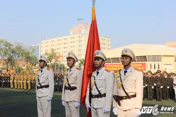 Hình ảnh buổi lễ khai giảng của Học viện An ninh nhân dân vào sáng 17/10.