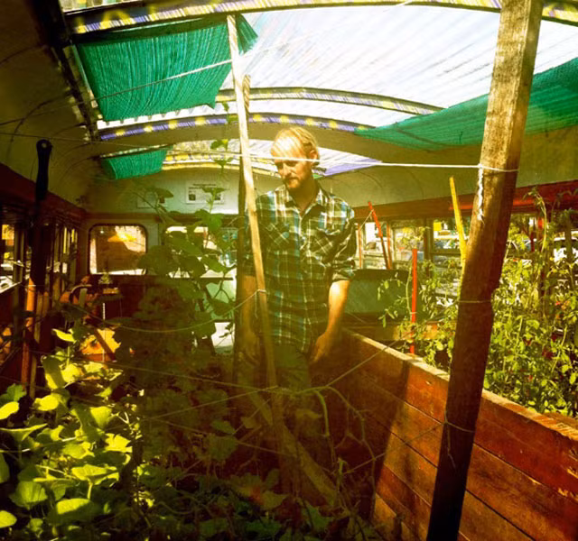 Hàng ngày, Peterson lái trang trại rau di động tới các trường học, siêu thị và các sự kiện địa phương. Ở đó, anh trò chuyện với các em nhỏ, các phụ huynh và những người quan tâm tới khu vườn đặc biệt của anh.