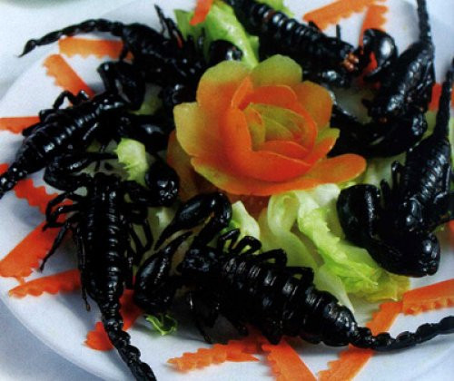 Bò cạp là loại côn trùng khá đắt bởi nó được xem như thần dược giúp tăng cường sinh lực đàn ông. Bò cạp được bán với giá 350.000 đồng/kg, nếu mua lẻ sẽ là 5.000 đồng/con. Thịt bò cạp rất giàu protein, calcium và axit amin giúp dễ tiêu hóa nên vẫn thường được người dân ngâm rượu hoặc chế biến thành thức ăn.