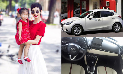 Tháng 9/2015, siêu mẫu Xuân Lan cũng mới tậu một chiếc xe mới dòng Mazda 2 2016 màu trắng trị giá khoảng 630 triệu đồng.