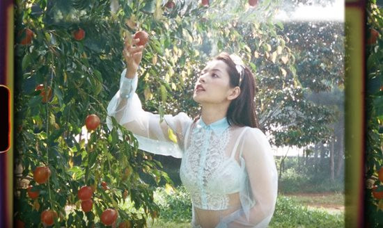 Chiếc áo mặc cũng như không của Chi Pu trong MV. Ảnh: blogspot.