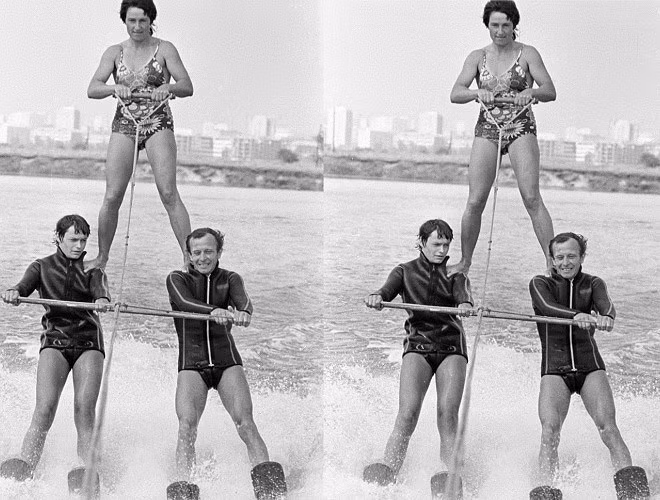 Các vận động viên tham gia cuộc thi lướt sóng của Liên Xô.