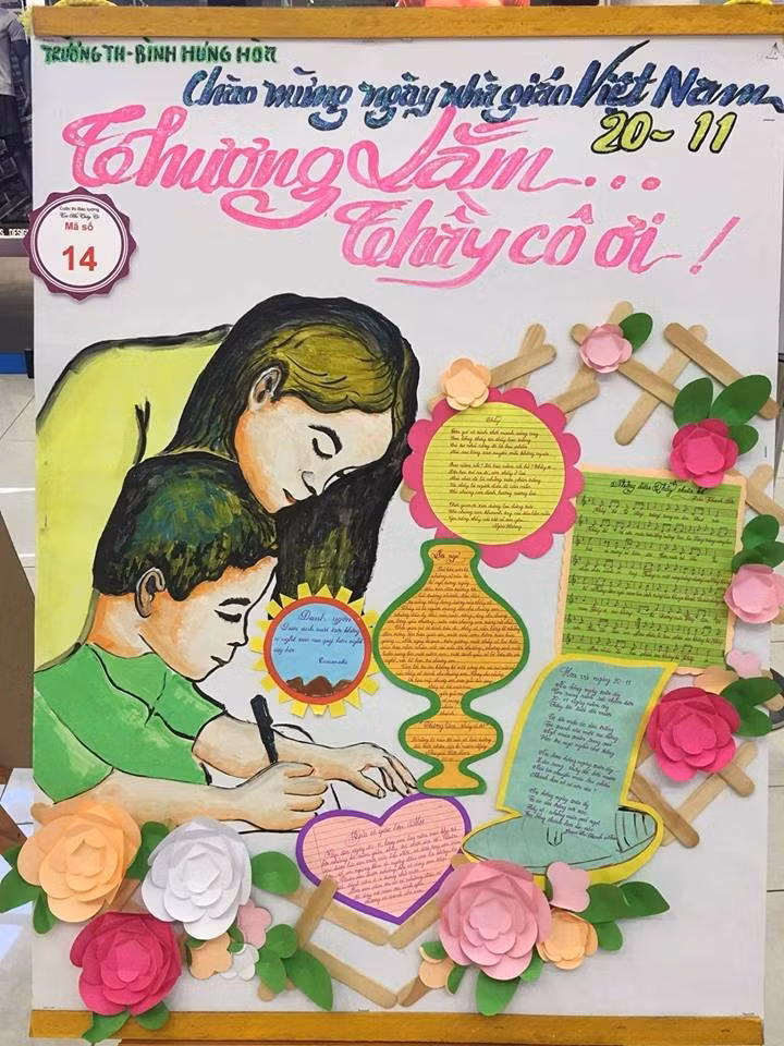 Với các thế hệ học trò, báo tường vừa là kỷ niệm thân thương, vừa là món quà tri ân thầy cô giáo ý nghĩa nhất.