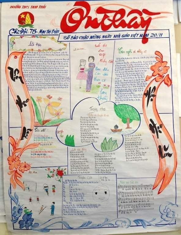 Làm báo tường chính là những thách thức không nhỏ cho các bạn học sinh. Bởi nó đòi hỏi sự cầu kỳ, sáng tạo và trí óc tưởng tượng phong phú mới có thể tạo ra được một tác phẩm đẹp.