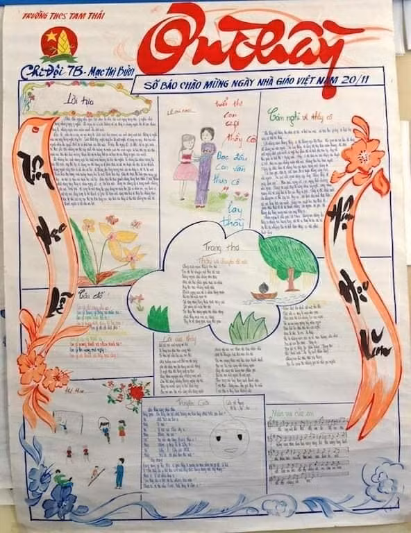 Làm báo tường chính là những thách thức không nhỏ cho các bạn học sinh. Bởi nó đòi hỏi sự cầu kỳ, sáng tạo và trí óc tưởng tượng phong phú mới có thể tạo ra được một tác phẩm đẹp.