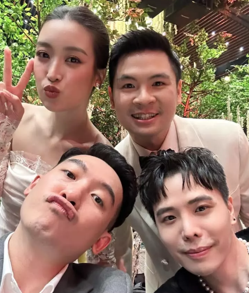 Dù hình ảnh được ghi từ phía xa nhưng người xem có thể nhận ra con trai bầu Hiển đang trò chuyện rất vui vẻ.