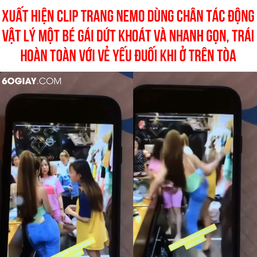 Trên MXH bất ngờ xuất hiện đoạn clip được cho là ghi lại cảnh Trang Nemo "đi đường quyền" với một bé gái ngay tại shop thời trang của mình.