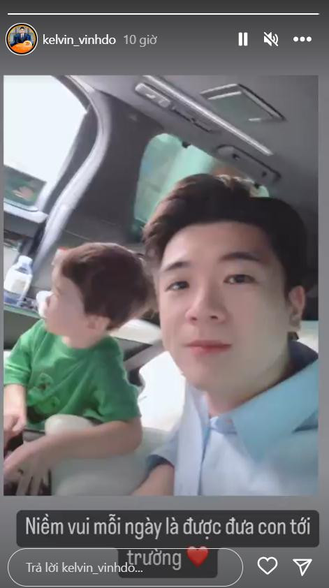 Con trai cả bầu Hiển lộ khoảnh khắc chăm con siêu hiếm Con trai ca bau Hien lo khoanh khac cham con sieu hiem