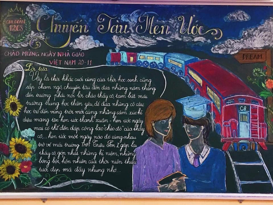 Khi nhìn thấy những tờ báo bảng được chăm chút, tô vẽ và viết nắn nót từng nét chữ cho ngày Nhà giáo Việt Nam 20/11, ai cũng không khỏi ngỡ ngàng trước sự sáng tạo tài tình của bọn "nhất quỷ nhì ma, thứ ba học trò".