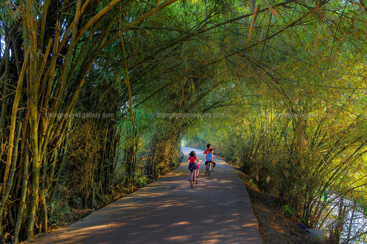 Ngôi làng cổ này không bị tác động nhiều của đô thị hóa nên được khá nhiều du khách ghé thăm. Ảnh: Nguyễn Hữu Thông