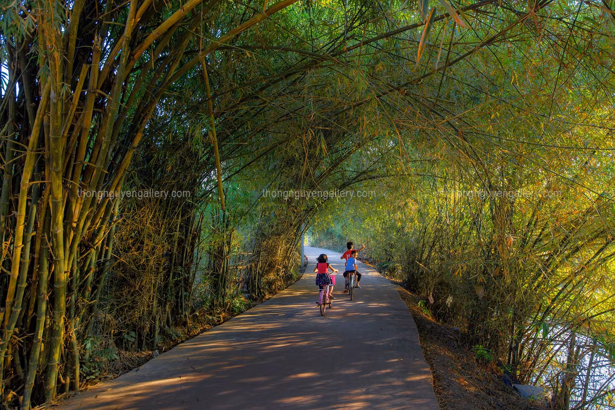 Ngôi làng cổ này không bị tác động nhiều của đô thị hóa nên được khá nhiều du khách ghé thăm. Ảnh: Nguyễn Hữu Thông