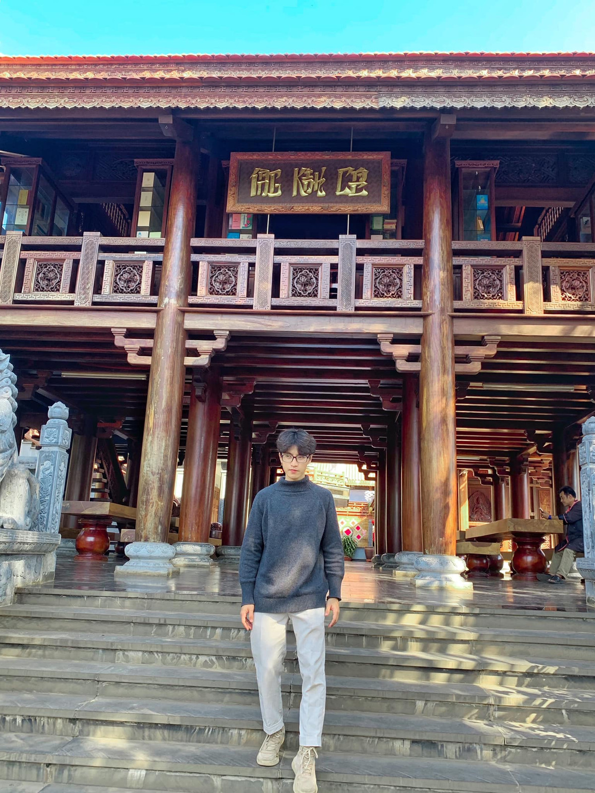 Chùa Khải Đoan còn là điểm chụp ảnh yêu thích của du khách. Ảnh: Phan Bá Lộc