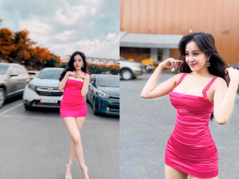 Hot girl quê Nghệ An cũng khéo léo lựa chọn trang phục khoe đường cong. Ảnh: FBNV