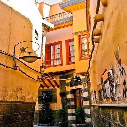 Khu Bab Tuma ở thành phố cổ Damascus.