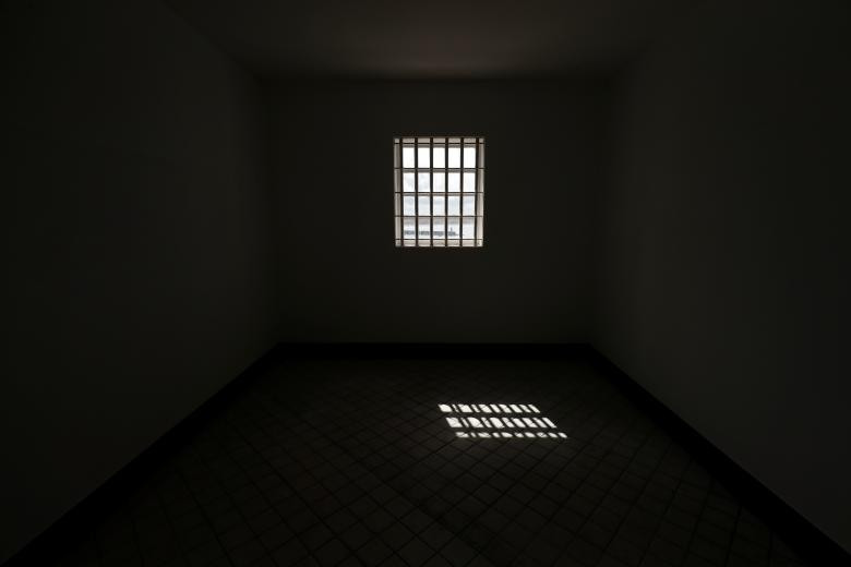 Bên trong một phòng giam của nhà tù. “Tôi bị nhốt trong phòng giam 22 đến 23 tiếng mỗi ngày và còn bị tra tấn”, ông Domingos nhớ lại.