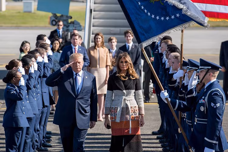 Đây là lần đầu tiên Tổng thống Mỹ Donald Trump thăm chính thức Nhật Bản kể từ khi ông nhậm chức. Nguồn ảnh: Không quân Mỹ.