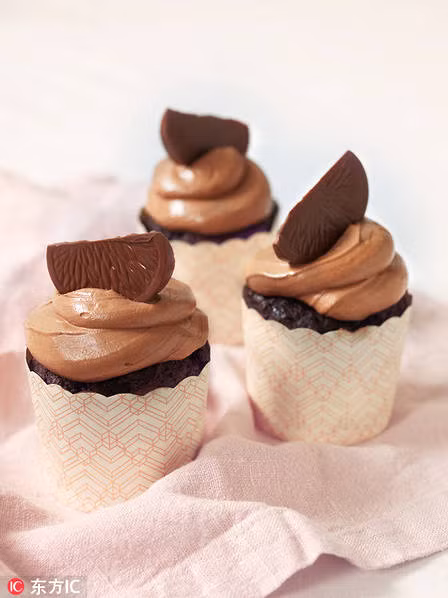 Bánh muffin sôcôla hương vị cam thơm ngon.